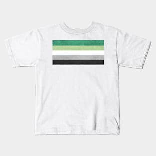 Shimmer Aromantic Pride Flag Kids T-Shirt